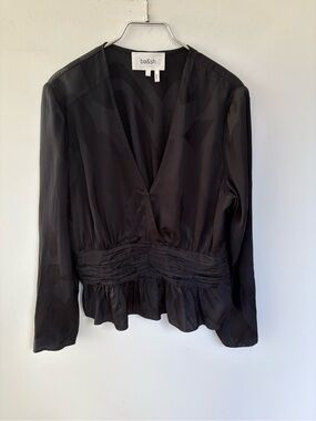 ba&sh Bode Black long sleeve blouse size L